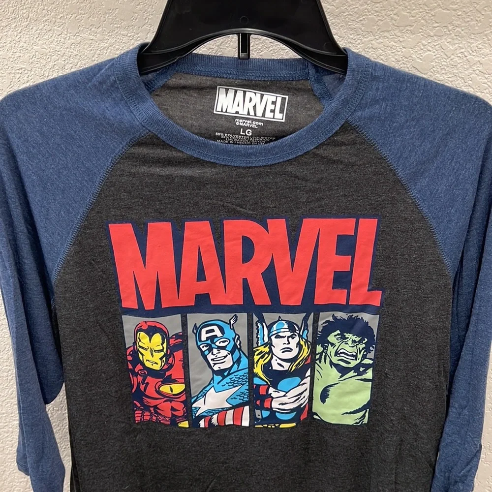 Marvel - 3/4 sleeve baseball tee - size Large - Picture 2 of 5